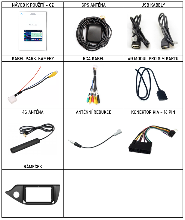 CZ příslušenství pro autorádio EVEREST EVE pro Kia Ceed II. generace 12-18 s carplay a androidauto - evtech.cz